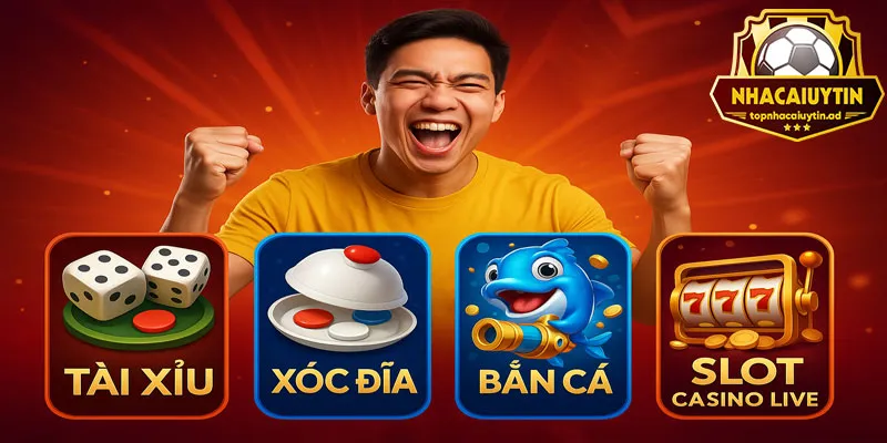 Nhiều tựa game ăn khách được nhà cái cung cấp